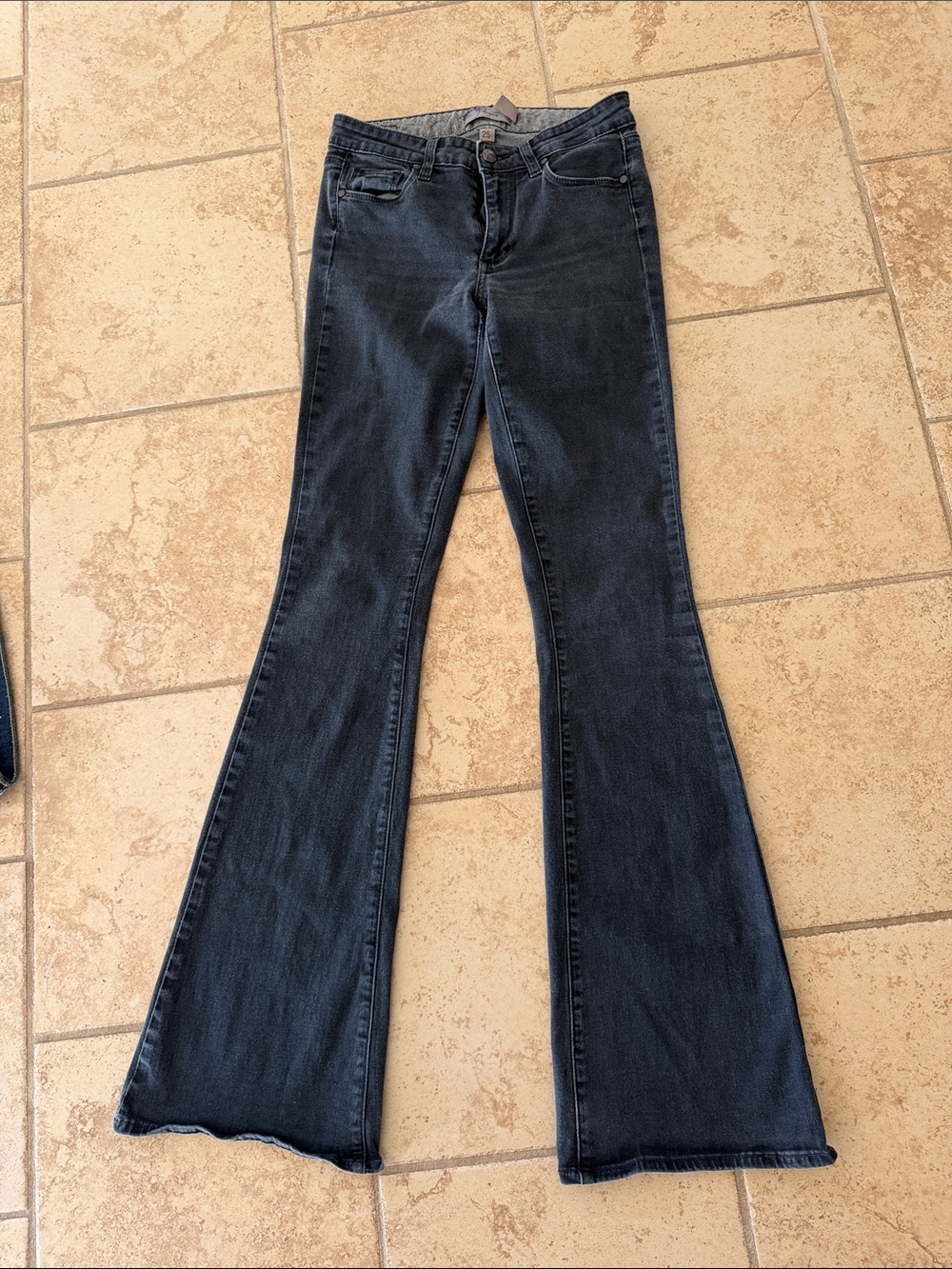 PAIGE Dark Gray Flare Jeans